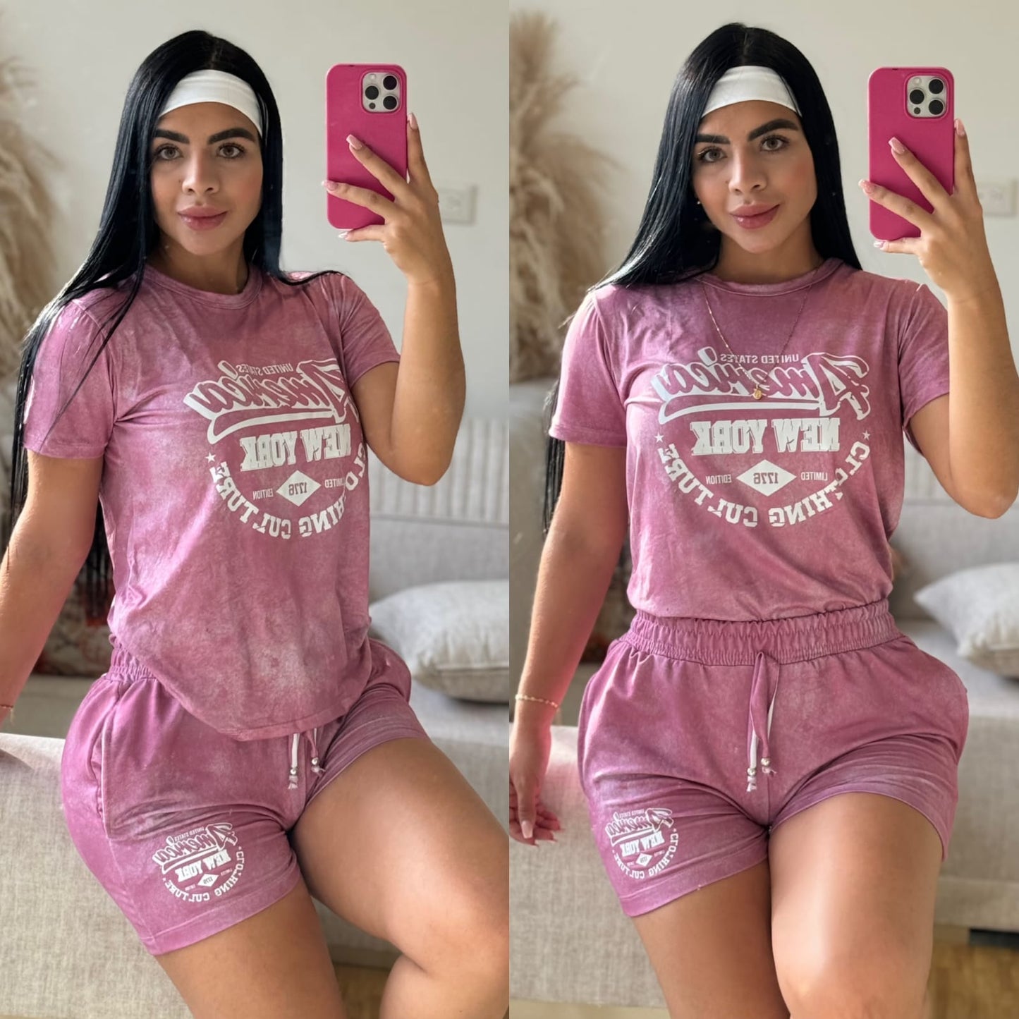 Cojunto short piel de durazno sublimado