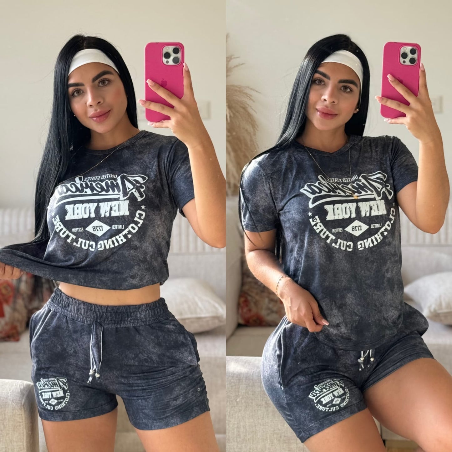 Cojunto short piel de durazno sublimado