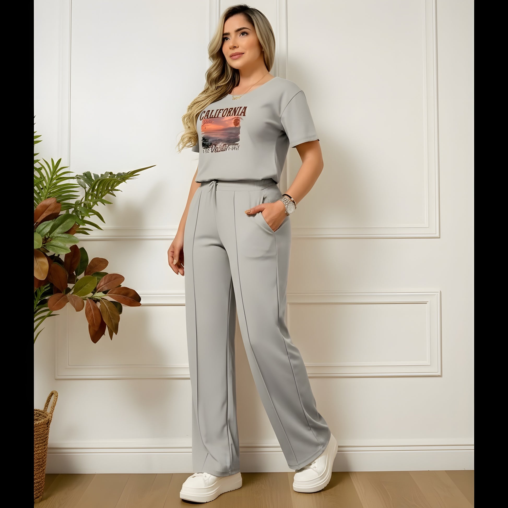 Conjunto California Bota ancha.