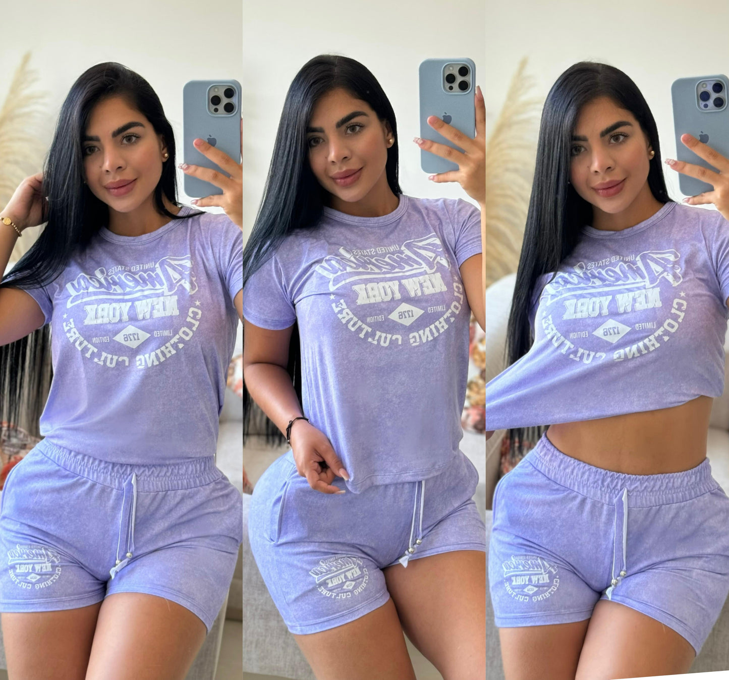 Cojunto short piel de durazno sublimado