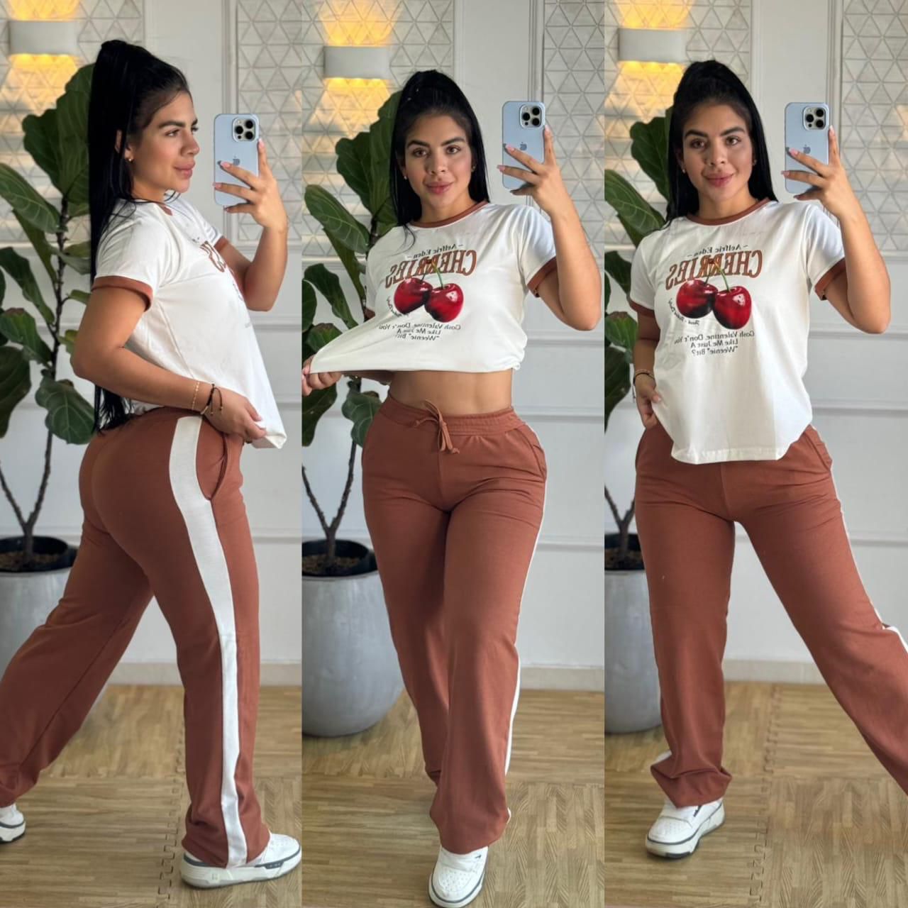 Conjunto Cherry bota recta