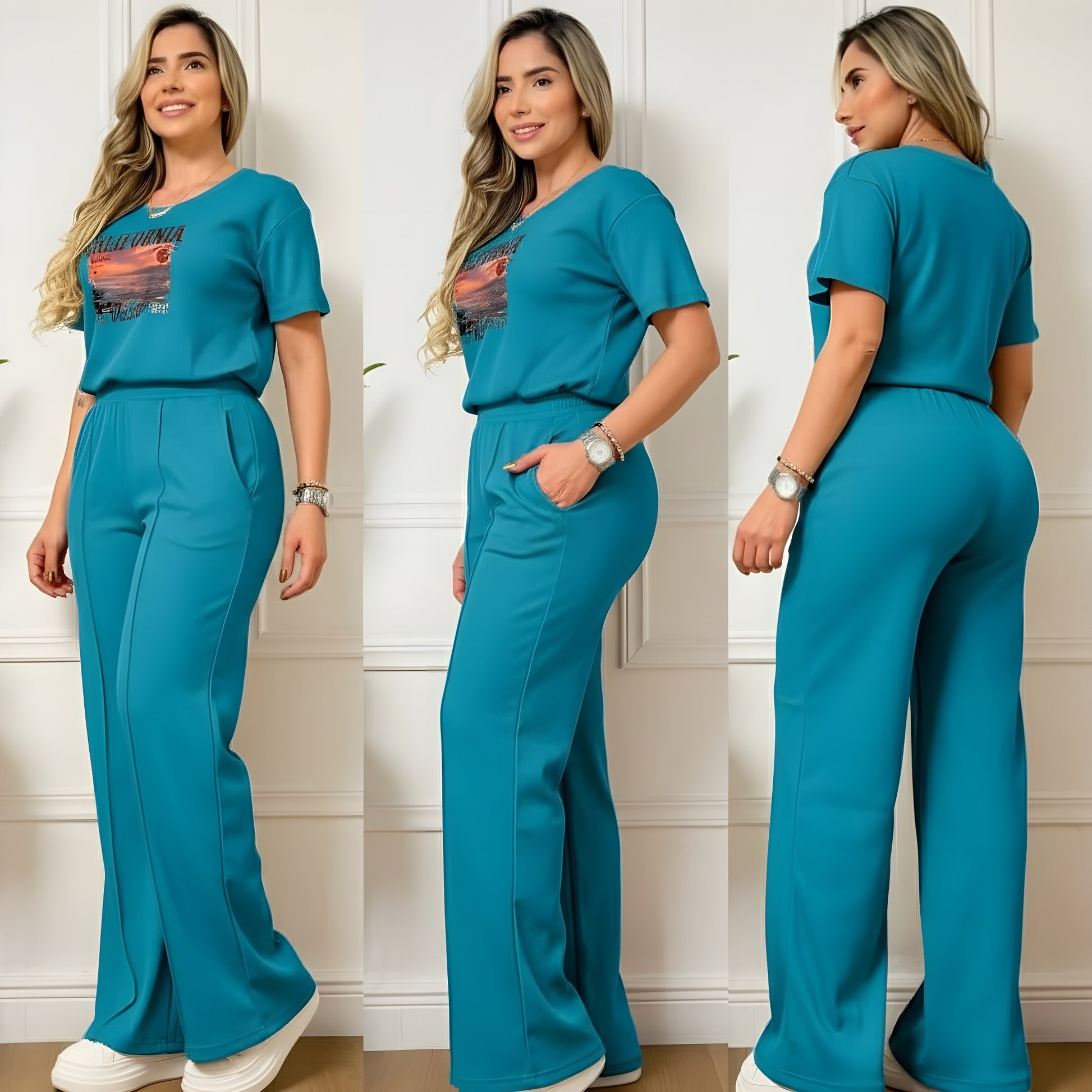 Conjunto California Bota ancha.