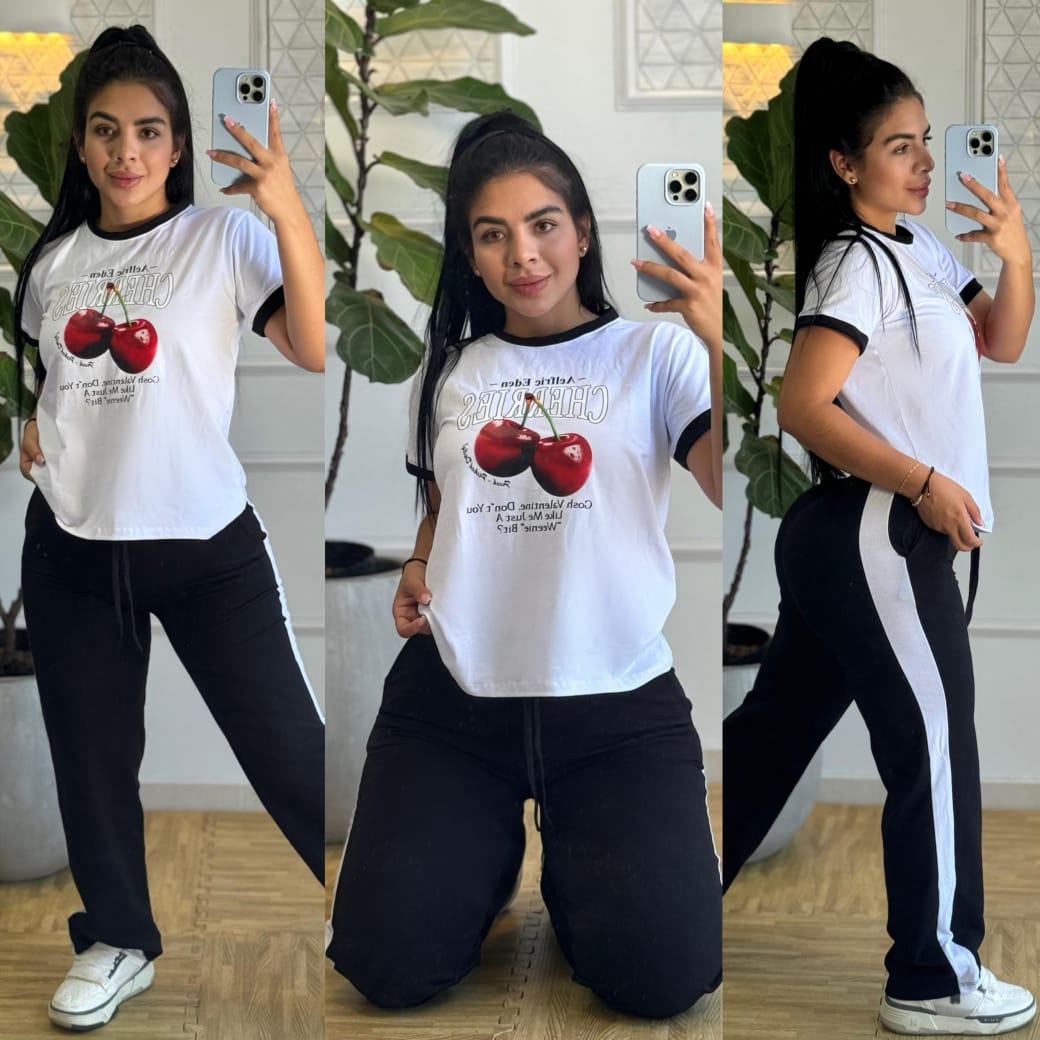 Conjunto Cherry bota recta