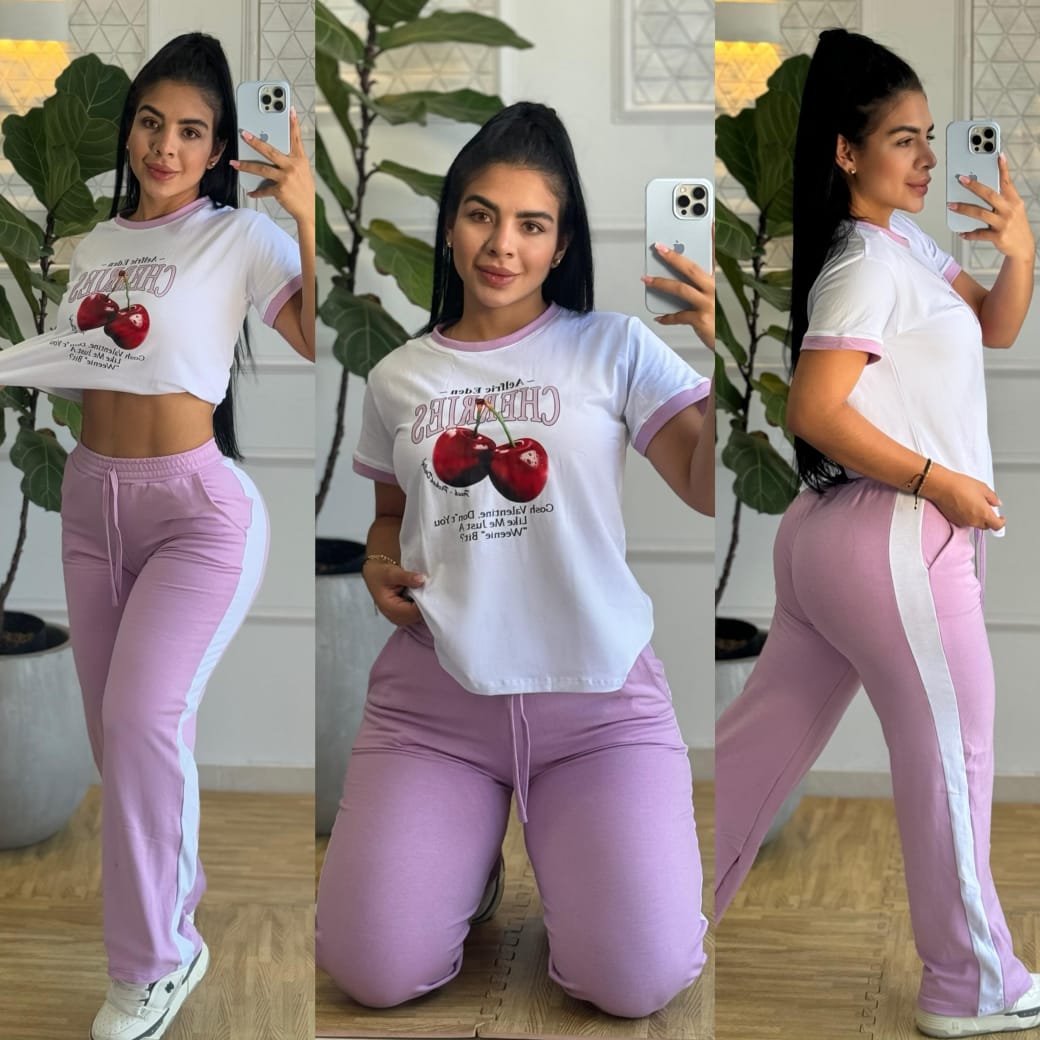 Conjunto Cherry bota recta