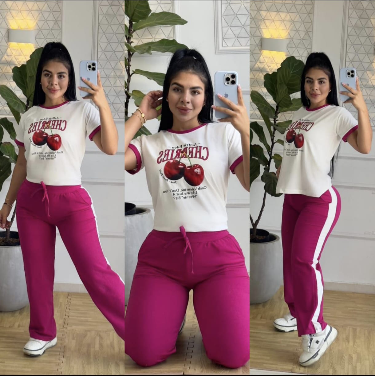 Conjunto Cherry bota recta